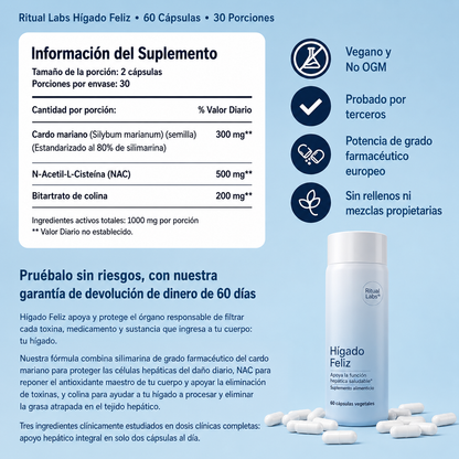 Happy Liver – Soporte y Recuperación Hepática por Ritual Labs™